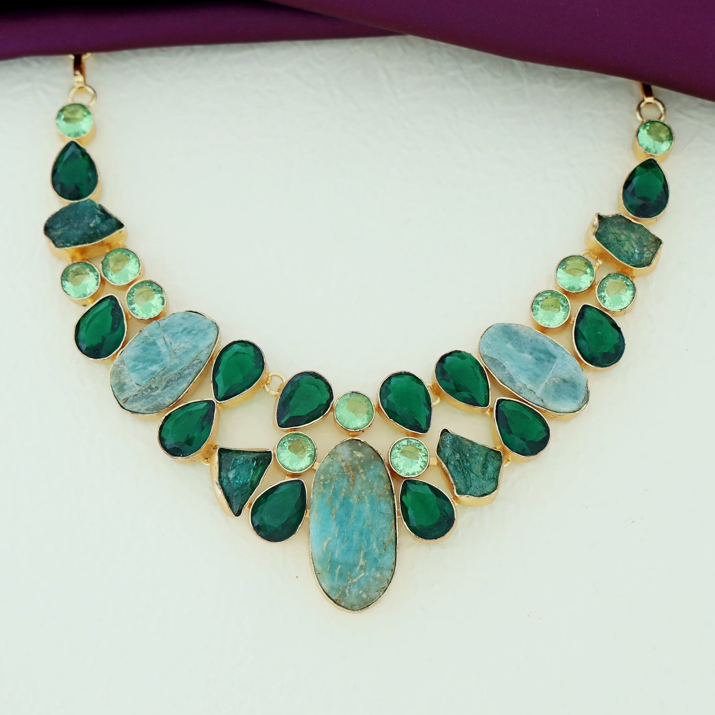Aqua Green Stone Necklace