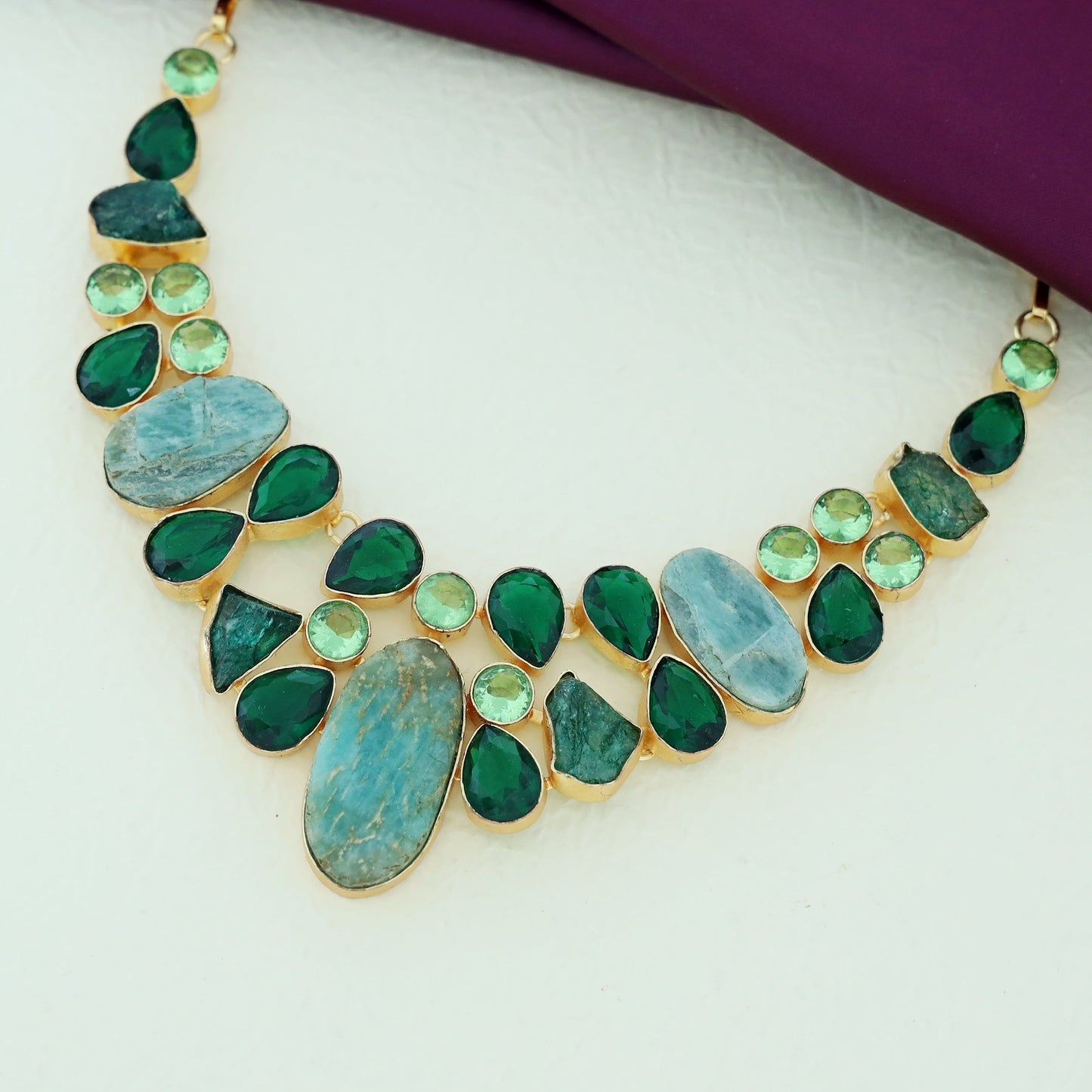 Aqua Green Stone Necklace