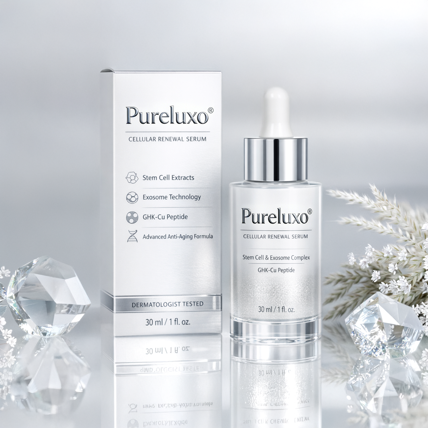 𝑷𝒖𝒓𝒆𝒍𝒖𝒙𝒐® Stem Cell–Inspired & GHK-Cu Powered Wrinkle-Refining Serum（Advanced Anti-Aging for Timeless, Radiant Skin)
