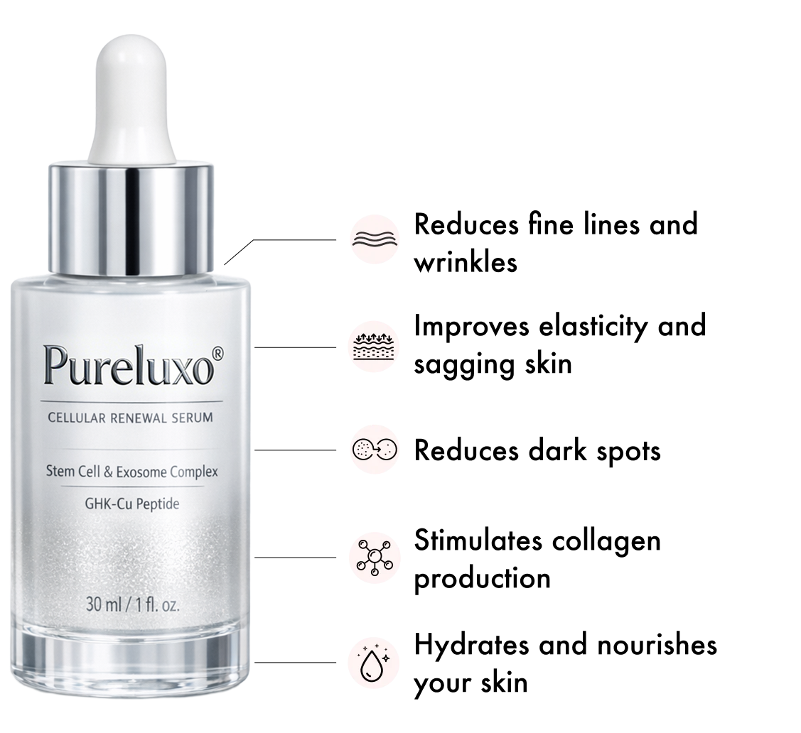 𝑷𝒖𝒓𝒆𝒍𝒖𝒙𝒐® Stem Cell–Inspired & GHK-Cu Powered Wrinkle-Refining Serum（Advanced Anti-Aging for Timeless, Radiant Skin)