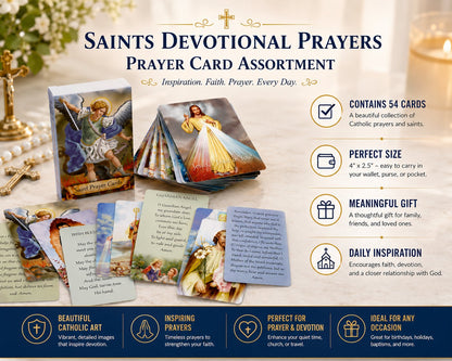 🚗 NUR HEUTE: 50 % RABATT ✨✝️ Hosday® Catholic Genuine Leather Holy Card Holder – Pocket Prayer Card Organizer with Snap Closure