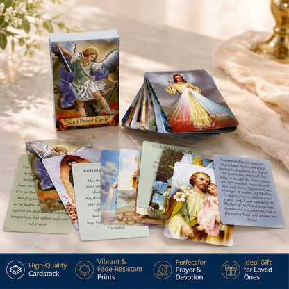 🚗 NUR HEUTE: 50 % RABATT ✨✝️ Hosday® Catholic Genuine Leather Holy Card Holder – Pocket Prayer Card Organizer with Snap Closure